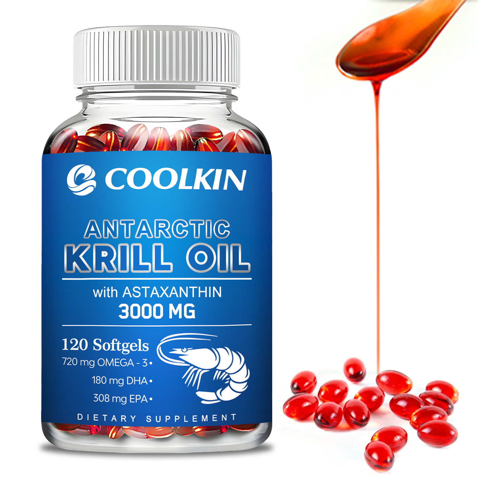 Krill Oil Supplement - Antarktyczny olej z krila 3000 mg
