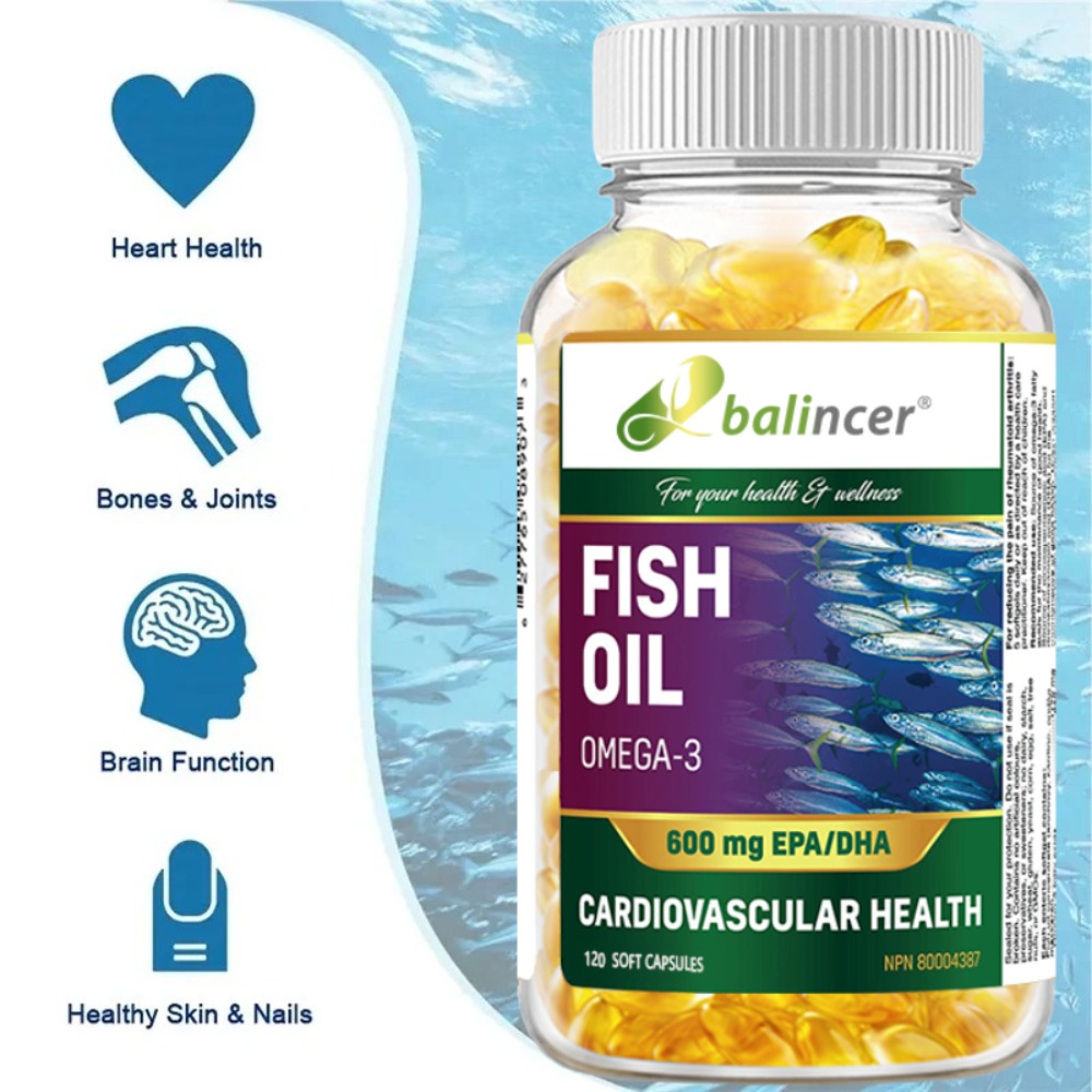 Omega 3 Fish Oil - 630 mg oleju rybnego Omega 3
