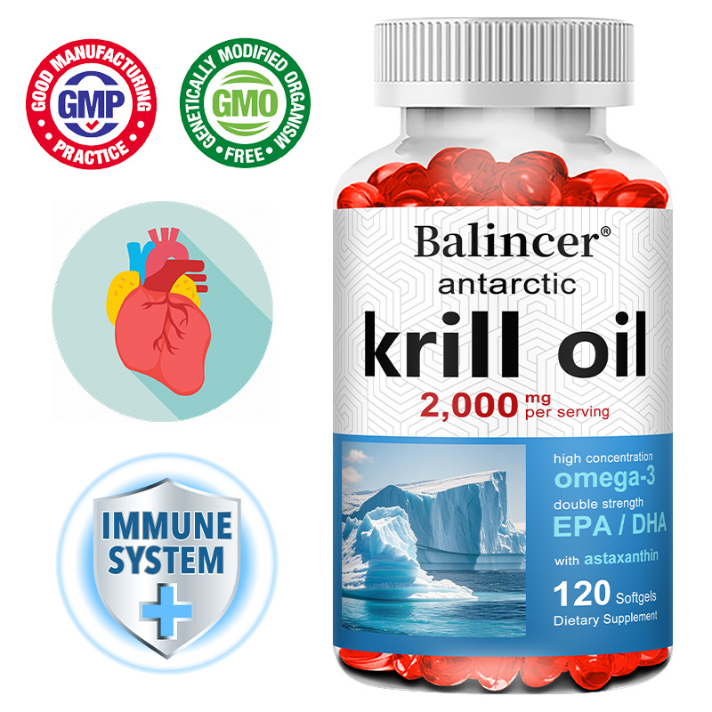 Krill Oil Supplement - Suplement Olejek z Krila Antarktycznego 2000mg,